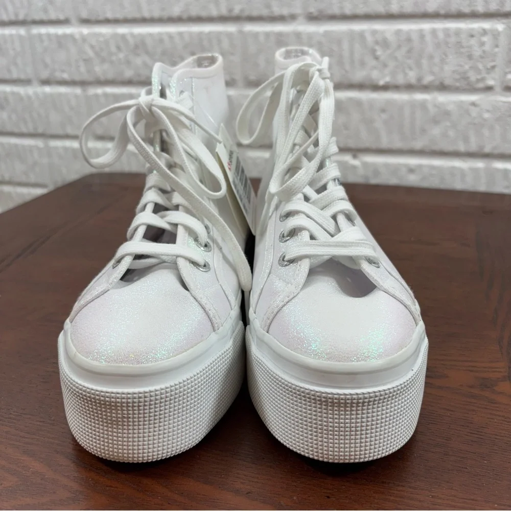 Superga‎ High Top Sneakers Lame Iridescent 2708 NWT 6